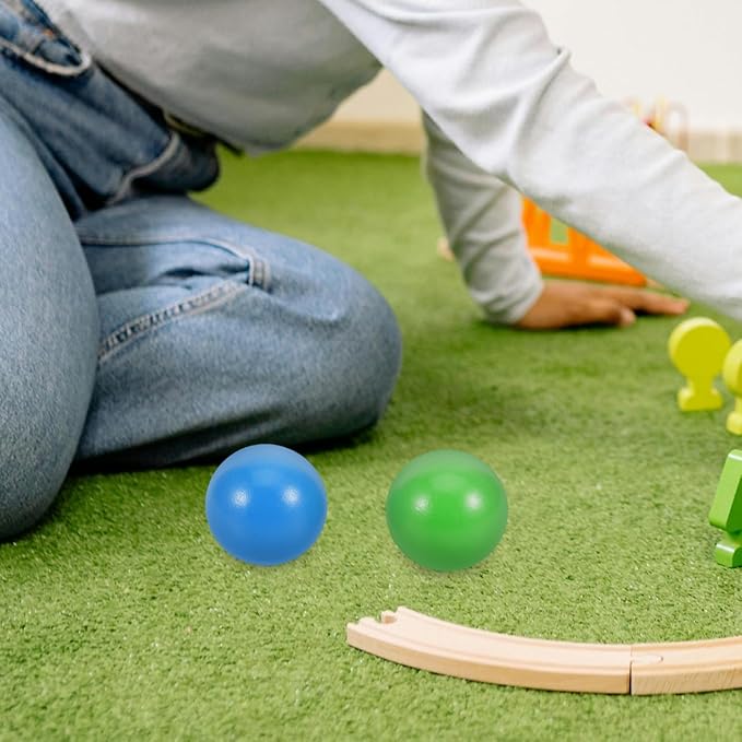 2Pcs Wooden Croquet Balls for Kids Croquet Set Outdoor Family Games Backyard Play Wood Spheres for Craft Decorations and Sports