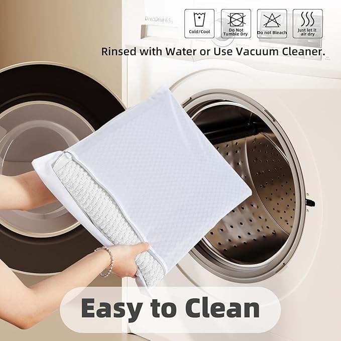 Bathroom Rugs Non Slip Washable, Super Absorbent Thin Bath Mat Quick Dry Low Pile Bathroom Rug, White 20"x48"