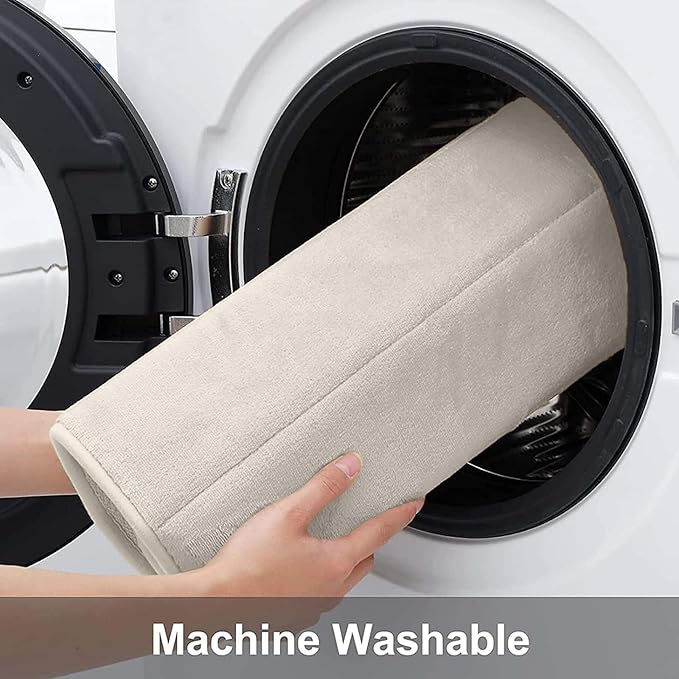 Buganda Memory Foam Bath Mat, 60" x 24", Ultra Soft and Non-Slip Bathroom Rugs, Water Absorbent and Machine Washable Bath Rug Runner for Bathroom, Shower, and Tub, Cream