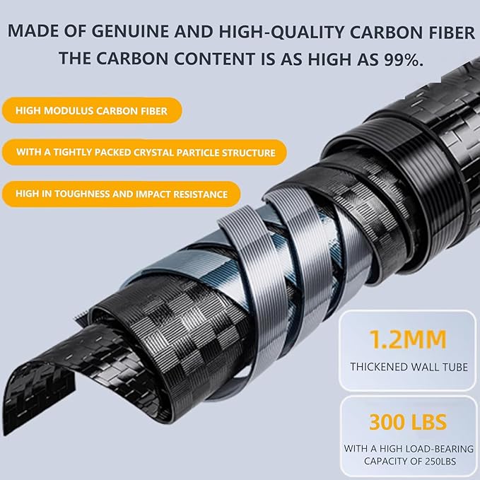 Walking Cane for Men for Stability, Walking Canes with Light,Adjustable Quad Canes for Men with Two Replacement Bases, Ultralight Carbon Fiber Walking Canes for Seniors Balance,Only 0.3kg