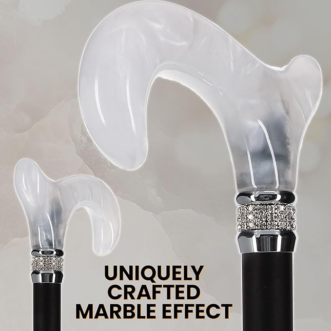 Royal RC Canes Stylish Walking Sticks – Rhinestone Collar Designer Adjustable Canes Colorful – Best Gift for Men and Women Light Weight Aluminum Shaft & Safe to Walk