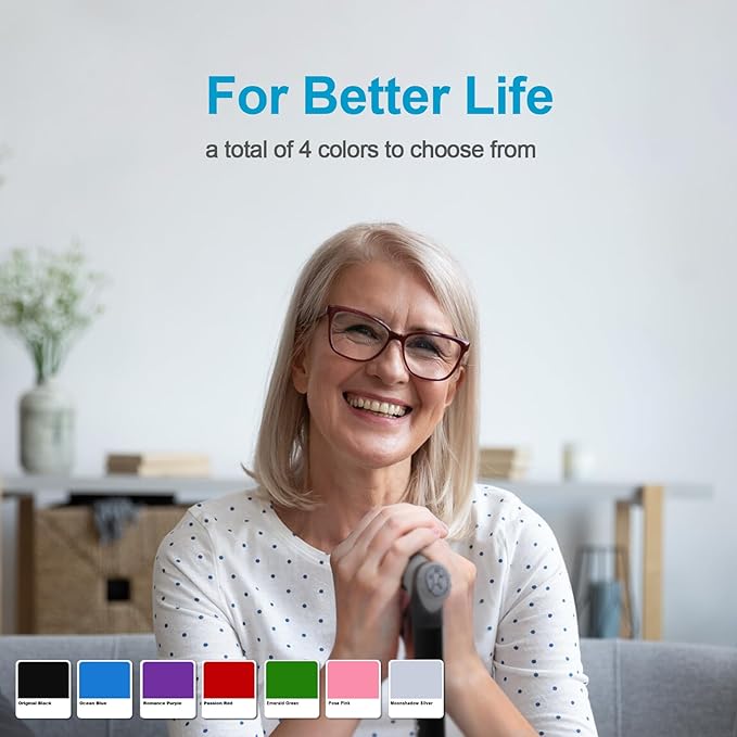 REHAND Walking Cane - Foldable, Adjustable, Collapsible Walking Canes for Men & Women, Heavy Duty All Terrain Tip, with Travel Bag | Walking Sticks for Seniors & Adults