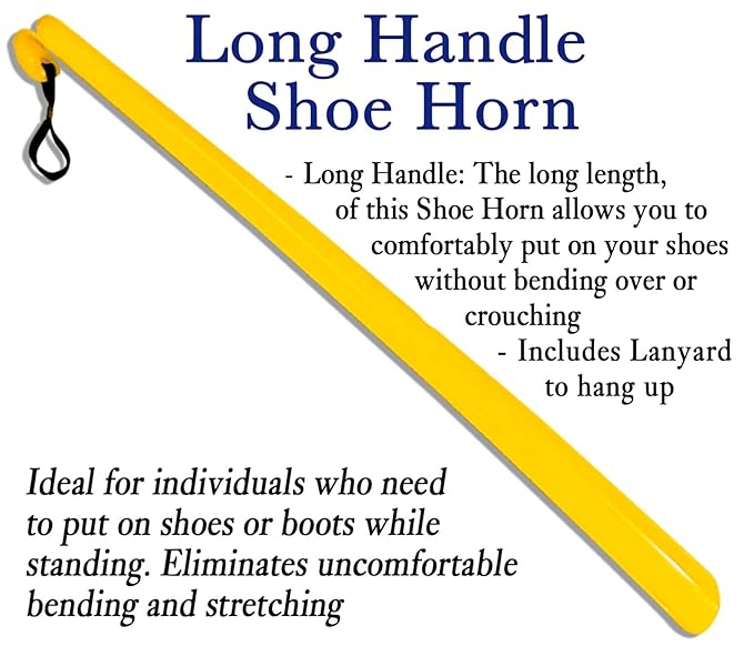 RMS Premium 7-Piece Hip Knee Replacement Kit with Leg Lifter, 19 and 32 inch Rotating Reacher Grabber, Long Handle Shoe Horn, Sock Aid, Dressing Stick, Bath Sponge - for Knee or Back Surgery Recovery