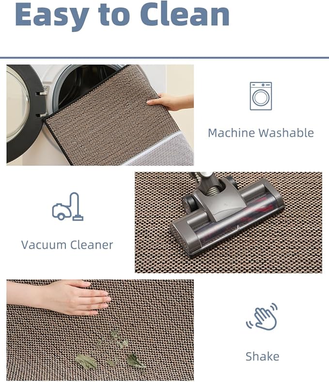 PADOOR Non-Slip Bath-Mats, Rubber-Backing Braided Absorbent Mats, Machine Washable Thin Bath Rugs Fit Under Door, Quick Dry for Bathroom Floor, 24x35 Black