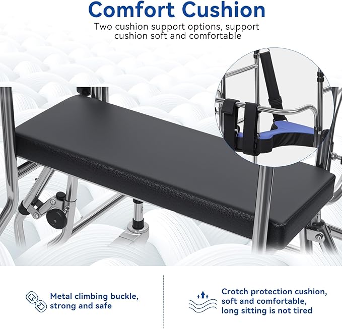 Walker, Walkers for Seniors, Hemiplegia Rehabilitation Standing Frame, Walker Aid for The Disabled, Walking Assistance Devices, Anti Recline, Lower Limb Training, Adjustable Width and Height