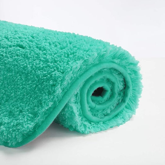 Suchtale Non Slip Bath Mat, Soft Microfiber Shaggy Bathroom Rug, Machine Washable, Thick Plush Shower Mat (20 x 32 Turquoise)
