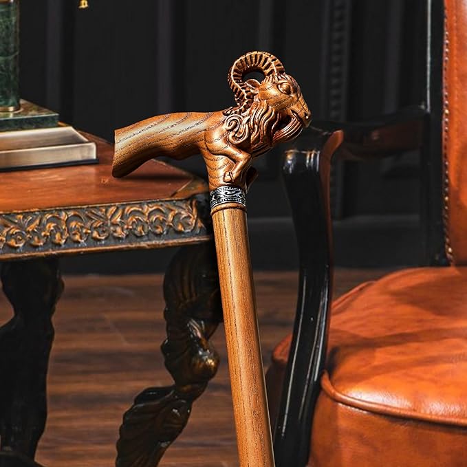 Hand Carved Wooden Cane Ultra Lightweight 0.88 lbs Support up to 500 lbs Walking Cane for Men and Women High-end Solid Wood Canes for Seniors with 3 Tips for City Trekking Daily Use