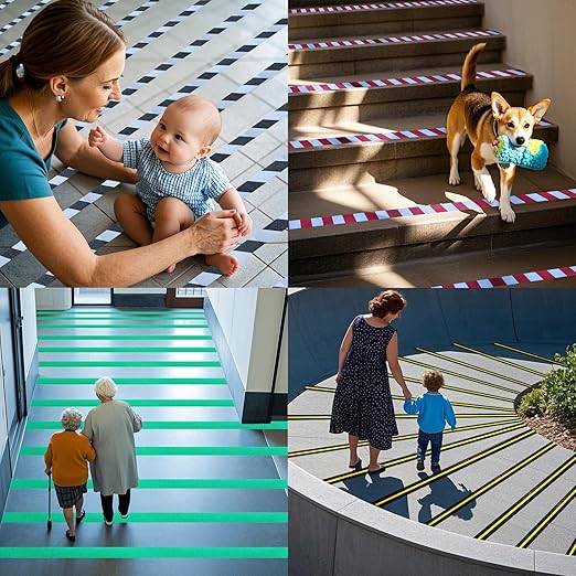 Anti Slip Tape 4 Inch Wide, Waterproof Grip Adhesive Heavy Duty High Traction Friction for Indoor/Outdoor Steps (10 Ft/Brown).