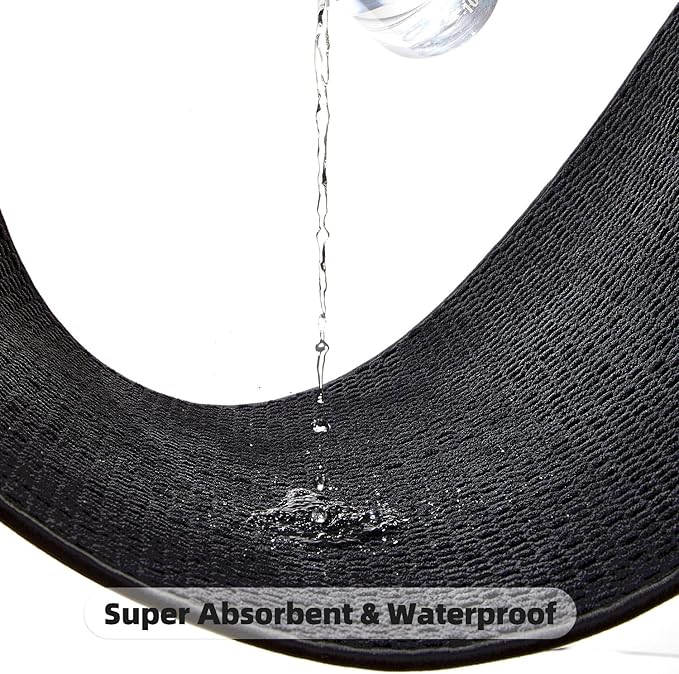 Black Bathroom Runner Rug, Long Bath Mat Washable Thin Quick Dry Low Pile Bathroom Runner Rugs 24 x 60 Non Slip, Black 24''x60''