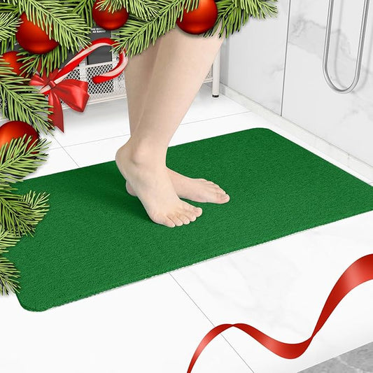 Non-Slip Bathtub Mat, Anti Slip Shower Mat, Fast Drying Bathtub Mats, Foot Scrubber Mat, Anti Slip Mat for Tub, Floor, Bathroom, Kitchen, Home, Hotel (Dark Green 32"×17")