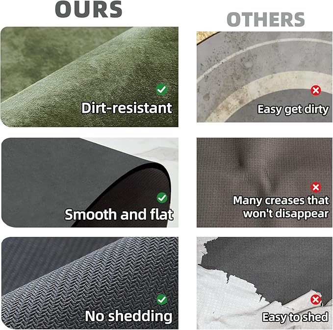 Bathroom Mat Quick Dry, Bathroom Rugs Non Slip Washable Thin Absorbent Bath Mat Fits Under Door Bathroom Floor Mat Perfect for Bath, Shower, or Sink 12"x12" Sage Green