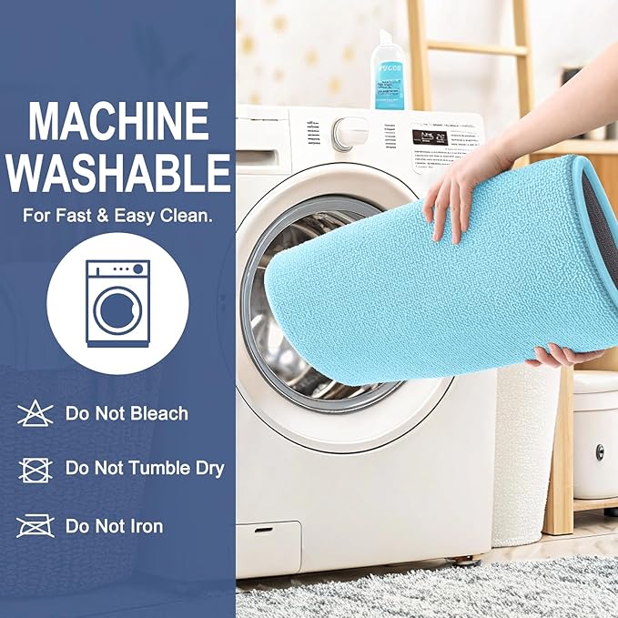 OLANLY Thick Memory Foam Bath Mat Rug 36x24, Extra Soft Absorbent Bathroom Rug, Quick Dry Bath Mats, Non-Slip, Machine Washable Carpet for Bathroom, Tub and Shower, Home Decor Accessories, Sky Blue