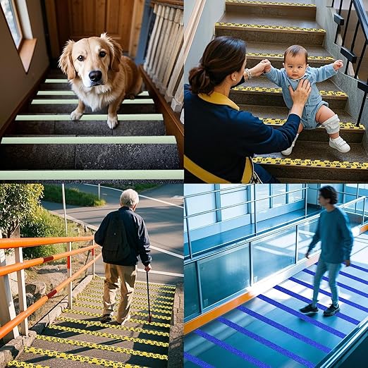 Anti Slip Tape 2 Inch Wide, Waterproof Grip Adhesive Heavy Duty High Traction Friction for Indoor/Outdoor Steps (16.6 Ft/Red).