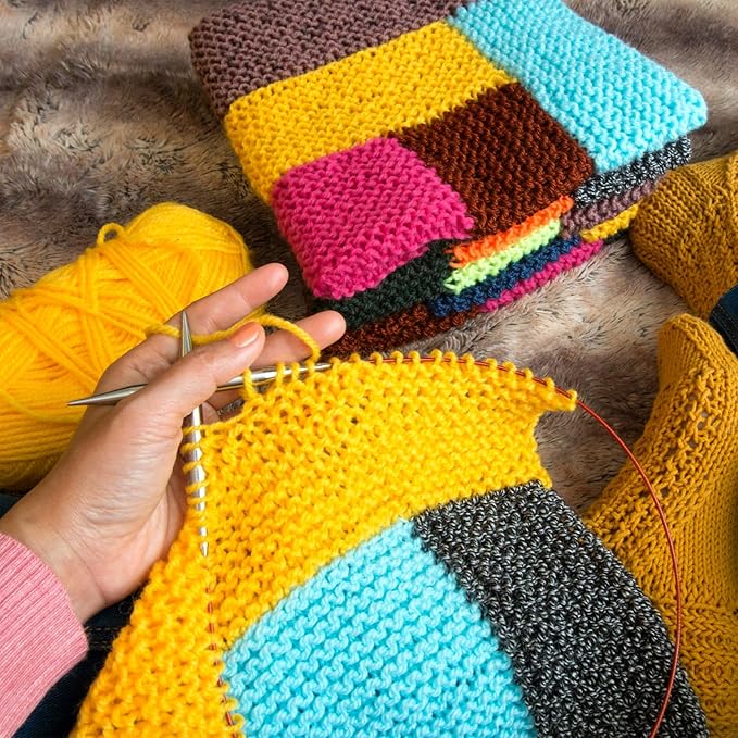 uxcell Size US 13 (9mm) Knitting Needles Circular Needle 40 Inch(100cm) Round Metal Stainless Steel Needle for Handmade Projects DIY Knit Blankets