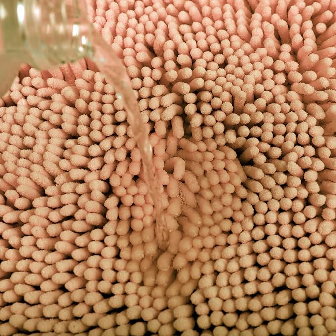 Non-Slip Bath Rug,Extra Soft Microfiber Bedroom Shag Carpet with Anti-Slip Backing,Water/Dust Absorbent Fast Dry Shower Mat,Sound Insulated Stairs Pad,Machine Washable (Camel,23 x 35 Inches)