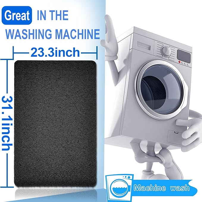 Shower Mats Non Slip for Elderly, 24x32’’Lager Loofah Loofah Bath Mats for Shower, Non-Slip Bath Mat for Elderly-Black