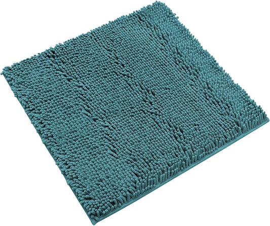 Non-Slip Bath Rug,Extra Soft Microfiber Bedroom Shag Carpet with Anti-Slip Backing,Water/Dust Absorbent Fast Dry Shower Mat,Sound Insulated Stairs Pad,Machine Washable (Turquoise,12 x 12 Inches)