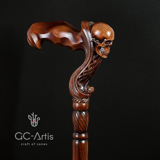 Luxury Handmade Wooden Walking Cane – Premium Carved Solid Wood, Ergonomic Comfort Grip, Designer Canes for Men & Women, Elegant Fashionable Walking Stick 36