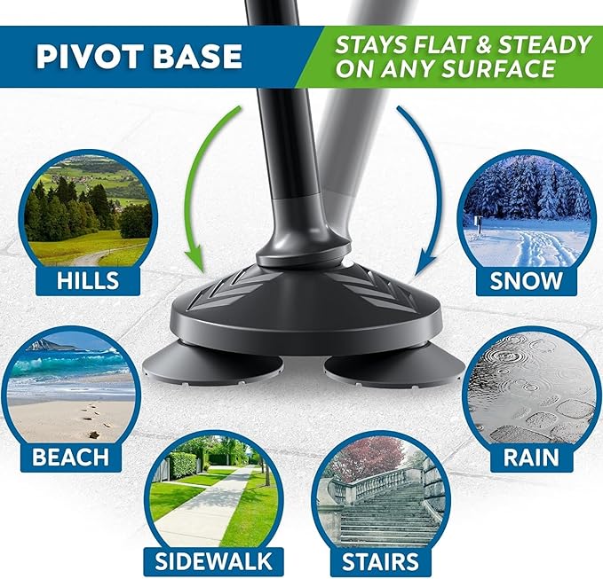 Walking Cane for Men & Women Foldable, Adjustable, Heavy Duty, Free Standing, All Terrain, Collapsible Walking Sticks for Seniors & Adults