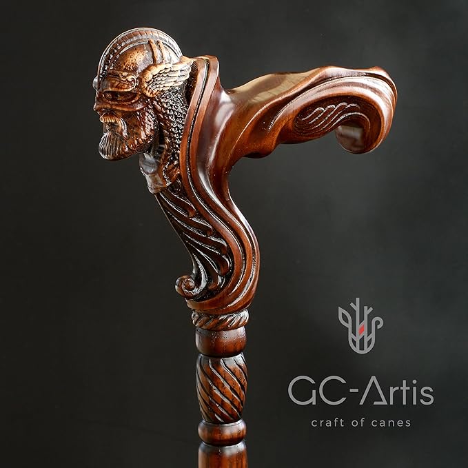 Luxury Handmade Wooden Walking Cane – Premium Carved Solid Wood, Ergonomic Comfort Grip, Designer Canes for Men & Women, Elegant Fashionable Walking Stick 36