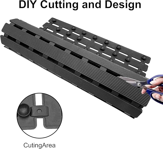 MBOSS Bath Tub Shower Mat Non Slip Bathtub Mats for Bathroom Shower Floor Mat Bath Mats for Shower Tub Anti Slip Shower Mat with Drain Hole and Large Suction Cups (Black, 37.5 X 15.7 Inch)