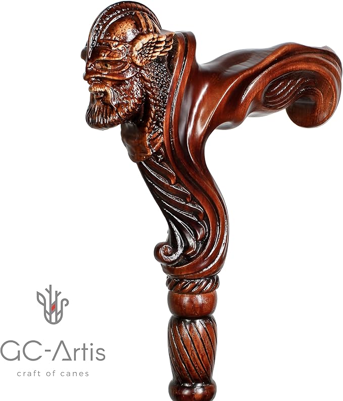 Luxury Handmade Wooden Walking Cane – Premium Carved Solid Wood, Ergonomic Comfort Grip, Designer Canes for Men & Women, Elegant Fashionable Walking Stick 36