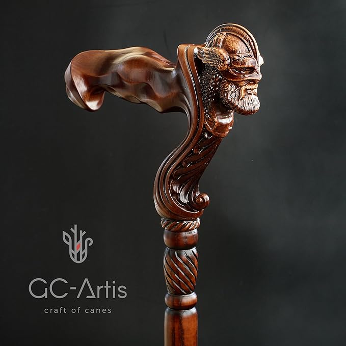 Luxury Handmade Wooden Walking Cane – Premium Carved Solid Wood, Ergonomic Comfort Grip, Designer Canes for Men & Women, Elegant Fashionable Walking Stick 36