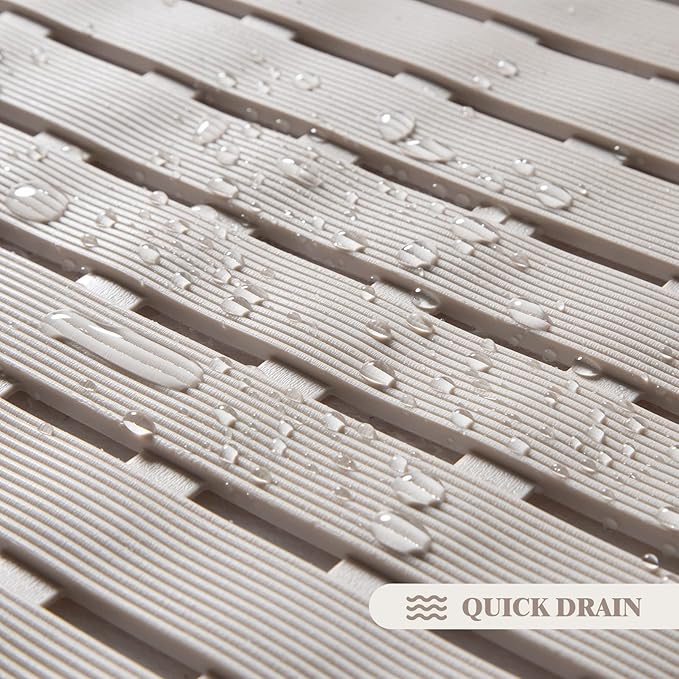 Bathtub Mat Non Slip - Sheepping Shower Mat Machine Washable Anti Slip Bath Mat for Tub, Quick Drain Tub Mat with Suction Cups for Bathroom