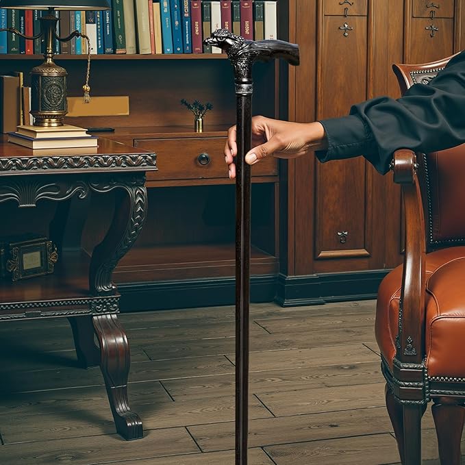 Hand Carved Wooden Walking Cane USA Made Eagle Carved Ergonomic Elegant Wood Canes for Men and Women Support up to 400 lbs Provide Stable Canes for Seniors for Daily Use and Gift Giving