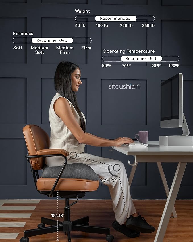 X Large Seat Cushions for Office Chairs, Car & Truck. Ergonomic Gaming Chair Seat Cushion and Sciatica Pain Relief Pillow for Back Pain. Orthopedic Coccyx Cushion for Tailbone Pain Relief (Green)