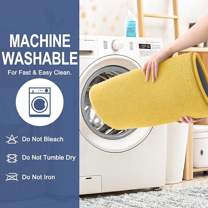 OLANLY Thick Memory Foam Bath Mat Rug 30x20, Extra Soft Absorbent Bathroom Rug, Quick Dry Bath Mats, Non-Slip, Machine Washable Carpet for Bathroom, Tub and Shower, Home Decor Accessories, Yellow