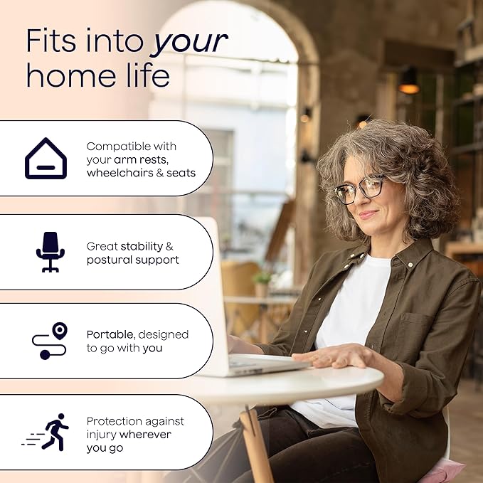 ENORA Air Cushion (Relieving Peach) – Pressure Relief Seat Cushion for Sciatica, Tailbone & Back Pain | Orthopedic Inflatable Chair Support for Office, Travel, Wheelchair & Post-Surgery Use