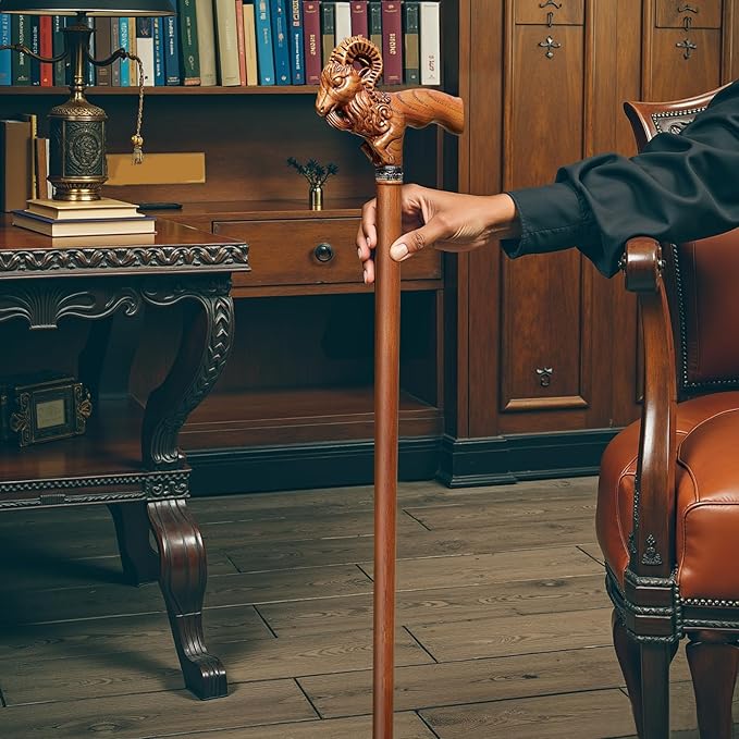 Hand Carved Wooden Cane Ultra Lightweight 0.88 lbs Support up to 500 lbs Walking Cane for Men and Women High-end Solid Wood Canes for Seniors with 3 Tips for City Trekking Daily Use