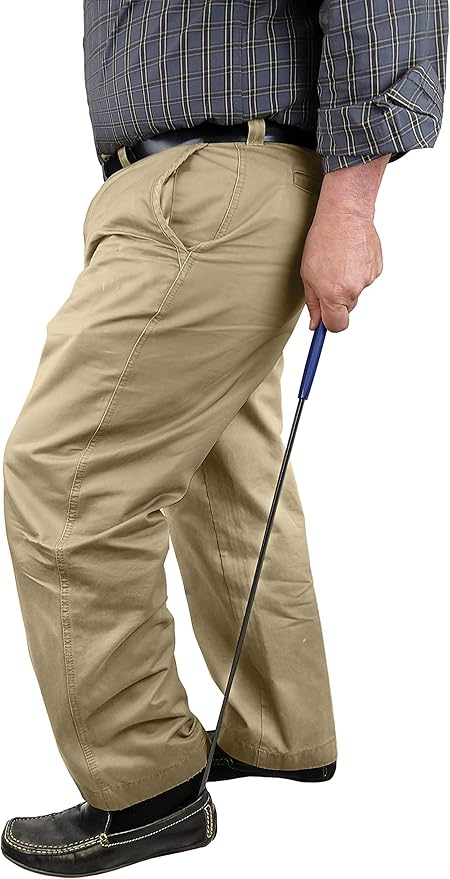 Stop Your Bending 7 Piece Hip Kit, 26" Reacher, Sock Aid with Foam Handles, 27" Dressing Stick, 24" Metal Shoehorn, 2 Pair Elastic Shoelaces, Long Handle Sponge, Blue Jay, Mobility Aid