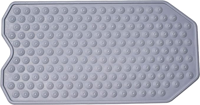 The Original Refinished Bathtub Mat - No Suction Cup Bath Mat, Designed for Textured and Refinished Bathtubs Made of Rubber Not Cheap Plastic, Great for Children and Elderly (Grey)