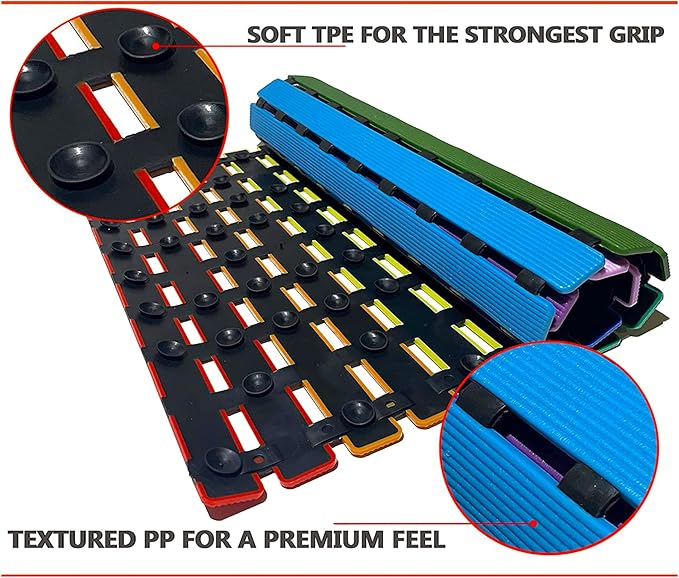 Non Slip Bathtub Mat | Double-Layered Shower Floor Mat with Suction Cups | EZ-Dry Construction | Non-Toxic, BPA, Latex, Phthalate, PVC Free (Rainbow)