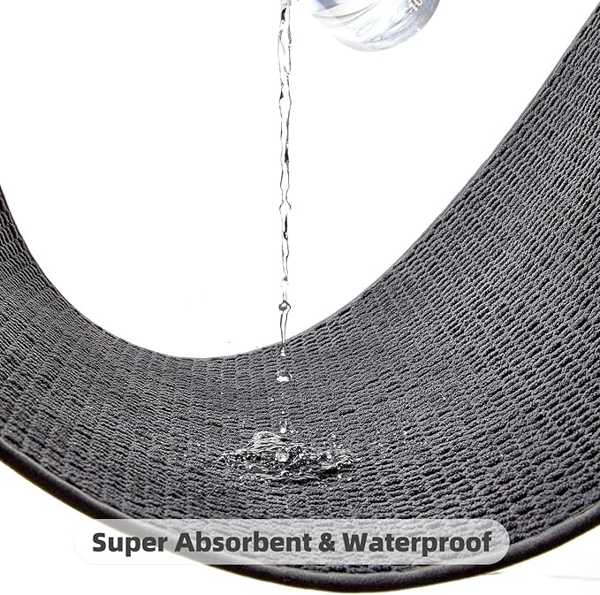 Large Bathroom Rugs Non Slip Washable Bath Rugs Super Absorbent Bathroom Rug Thin Quick Dry Low Pile Bath Mats, Dark Grey 36"x60"