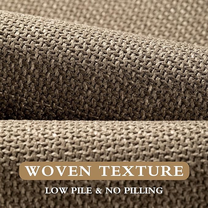 YIHOUSE Brown Bath Rug Set, 3 Piece Dark Beige Absorbent Non Slip Washable, Quick Dry Thin Bath Mat for Toilet and Floor