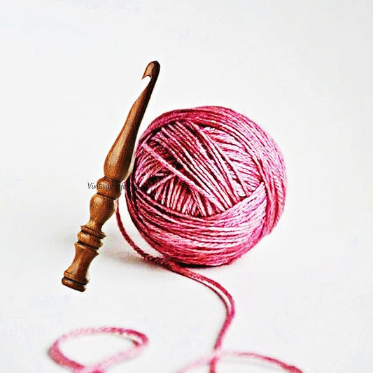 7mm Wooden Crochet Hook – Ergonomic Bamboo Yarn Hook for Crocheting, Knitting, Weaving, Crafting – Comfortable Soft Grip Needle for Arthritic Hands, DIY Handmade Projects & All Yarn Types