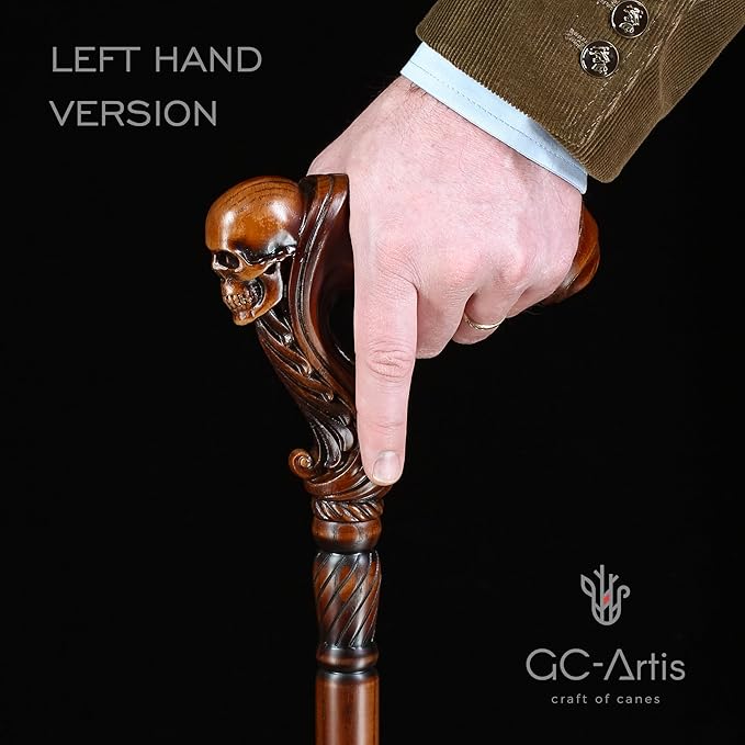 Luxury Handmade Wooden Walking Cane – Premium Carved Solid Wood, Ergonomic Comfort Grip, Designer Canes for Men & Women, Elegant Fashionable Walking Stick 36