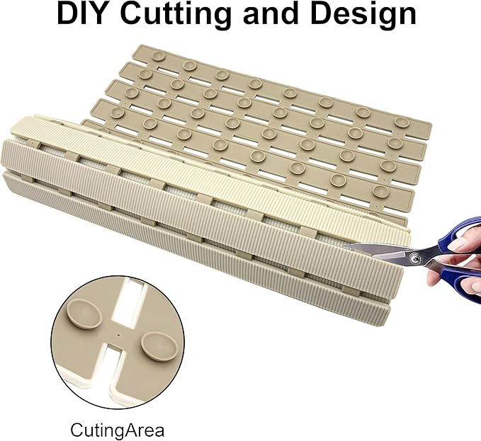 MBOSS Bath Tub Shower Mat Non Slip Bathtub Mats for Bathroom Shower Floor Mat Bath Mats for Shower Tub Anti Slip Shower Mat with Drain Hole and Large Suction Cups