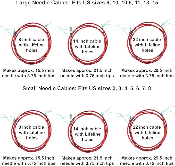 ChiaoGoo Twist Red Lace 4-Inch Complete 7400-C Interchangeable Circular Knitting Needle Set, Sizes US 2, 3, 4, 5, 6, 7, 8, 9, 10, 10.5, 11, 13, 15 with 6 Cords with Project Bag