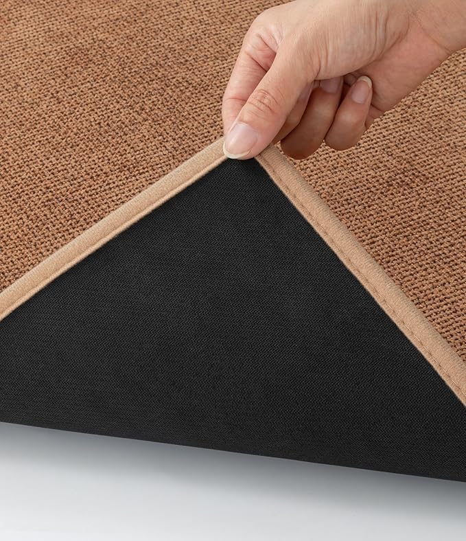 YIHOUSE Bathroom Rugs Mat 16x59, Non Slip Quick Dry Bath Mats for Bathroom Absorbent Ultra Thin Bath Rugs Machine Washable Fit Under Door for Sink, Cabinet, Laundry (Orange, 16"x59")