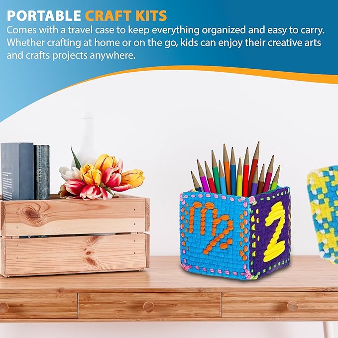 Weaving Loom Kit for Kids – DIY Rainbow Loom & Bracelet Maker Set with Storage Case – Friendly Loom with Colorful Loom Loops, Frames & Tools – Ideal Knitting Loom Craft Gift for Girls & Boys Ages 6-12