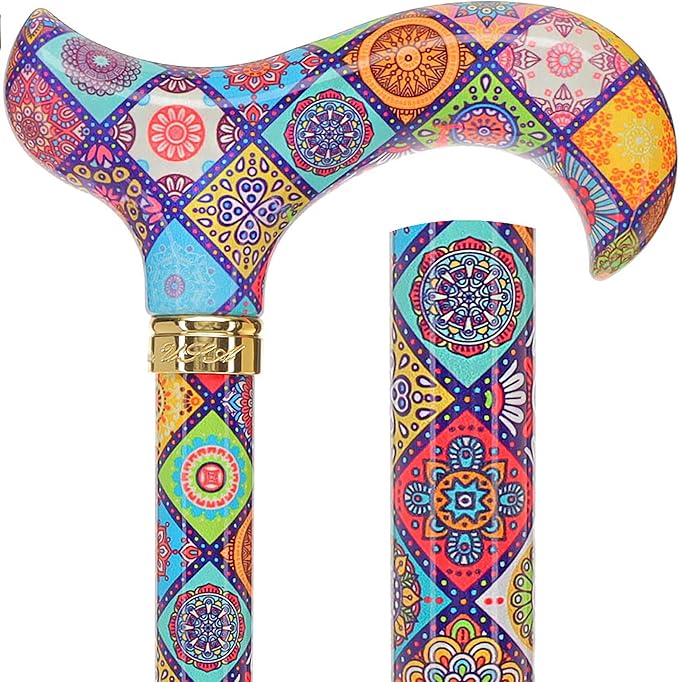 Royal RC Canes Walking Sticks for Men and Women - Stylish Designer Fashionable Adjustable Derby Canes - Lightweight Aluminum Cool Walking Sticks with HD Patterns