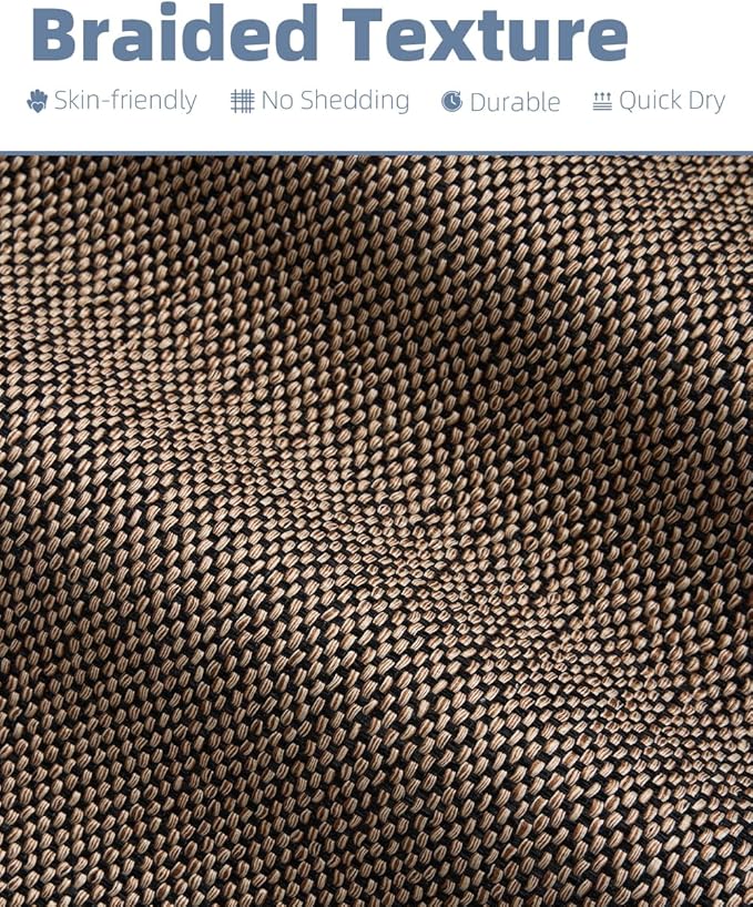 PADOOR Non-Slip Bath-Mats, Rubber-Backing Braided Absorbent Mats, Machine Washable Thin Bath Rugs Fit Under Door, Quick Dry for Bathroom Floor, 24x47 Black