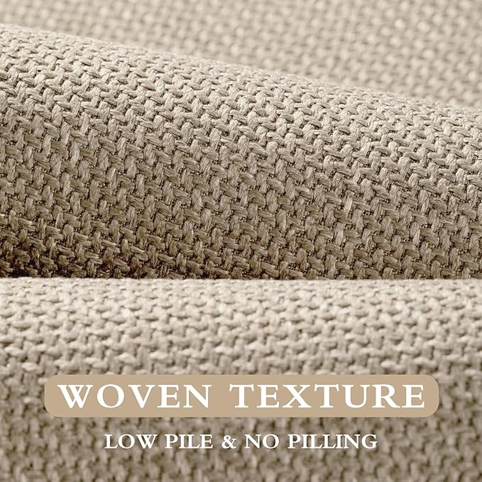 YIHOUSE Beige Bathroom Rug Sets 5 Piece, Absorbent Bath Mat for Bathroom Non Slip Washable, Bath Room Mat Quick Dry, Thin Bath Rug Set for Toilet and Floor