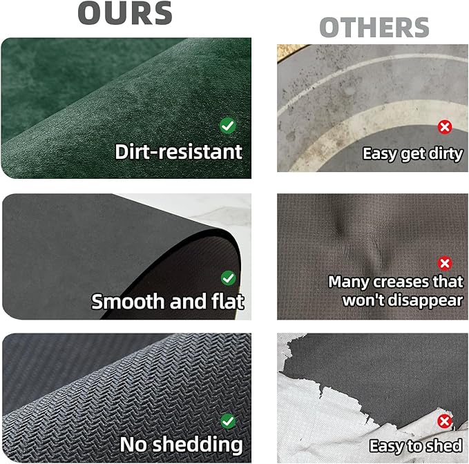 Bath Mat, Bathroom Rugs Non Slip Washable Thin Absorbent Quick Dry Bath Mat Fits Under Door Bathroom Floor Mat Perfect for Bath, Shower, or Sink 20"x48" Dark Green