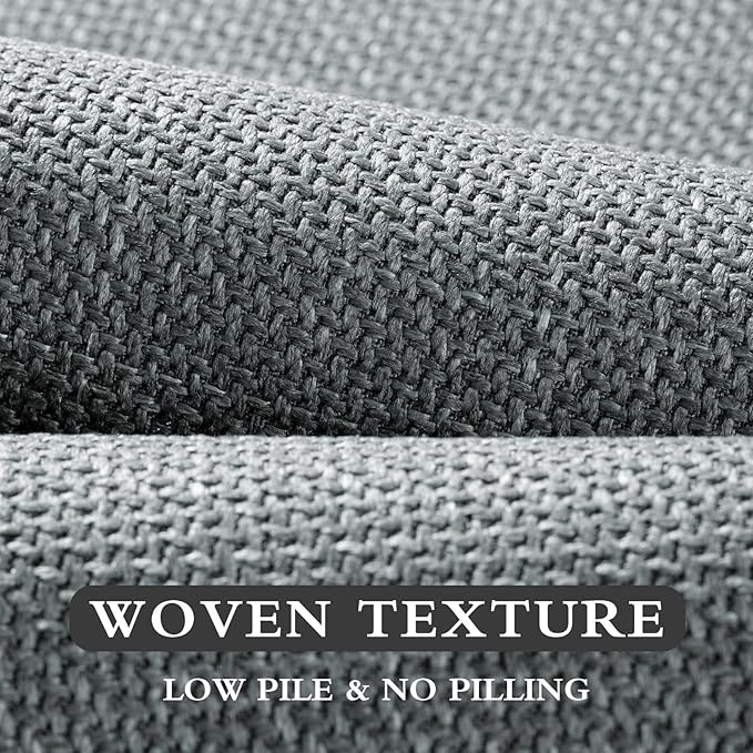 YIHOUSE Light Grey Bathroom Rug Set, 2 Piece, 17"x24" + 17"x47", Non-Slip, Quick Dry, Machine Washable, Modern Bohemian Style