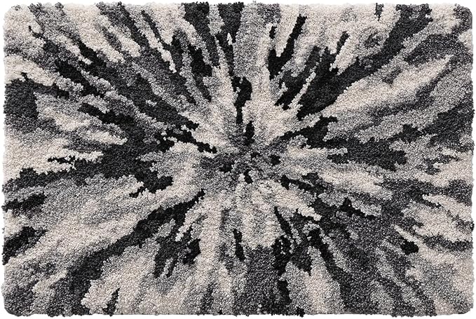 LUMI Bathroom Rugs, Soft Absorbent Bath Mat for Modern Home Decor, Non-Slip Quick-Dry Bath Rug, Machine Washable Floor Mat for Shower and Tub, Entryway, 20"x32", Grey